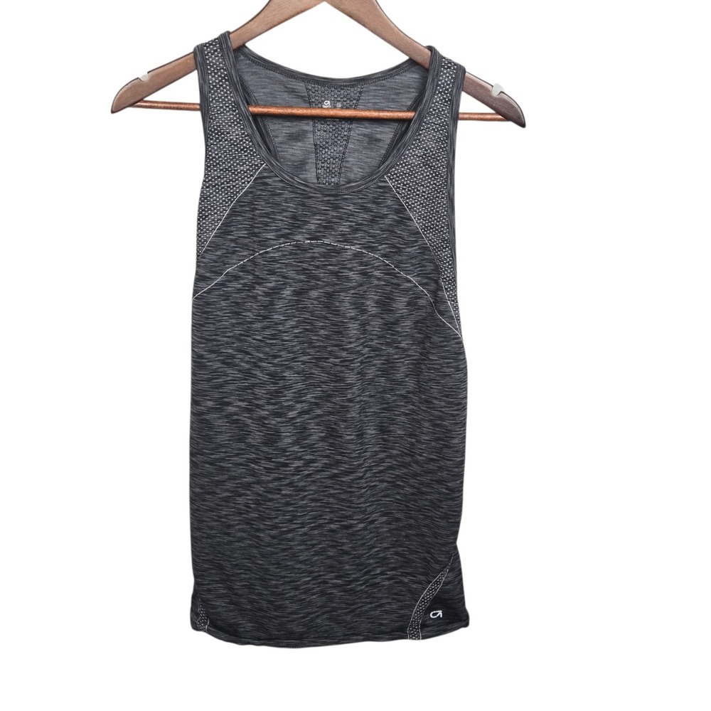 GapFit Women's Active Tank Top Heathered Gray Racerback Sleeveless Size L